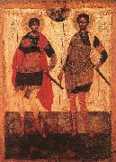 unknow artist Icon of St Theodore Stratilates and St Theodore Tyron Germany oil painting artist